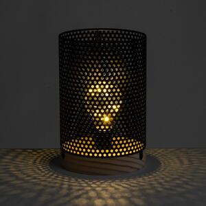 Crna stolna lampa s metalnim sjenilom (visina 20 cm) – Casa Selección