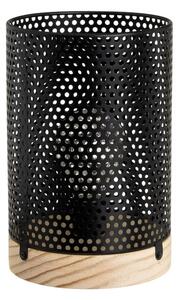 Crna stolna lampa s metalnim sjenilom (visina 20 cm) – Casa Selección