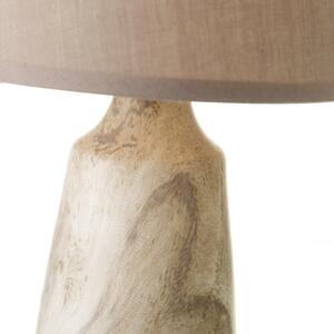 Bež stolna lampa keramička s tekstilnim sjenilom (visina 28 cm) – Casa Selección
