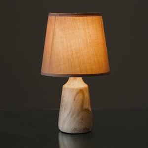 Bež stolna lampa keramička s tekstilnim sjenilom (visina 28 cm) – Casa Selección