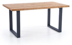 Stol Houston 710Crna, Hrast, 76x90x160cm, EstensioneNastavak za produživanje, Laminirani iveral, Metal