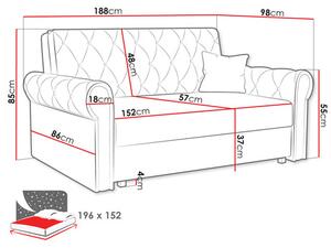Sofa na razvlačenje Clovea Roma IV (bež) (s prostorom za odlaganje)