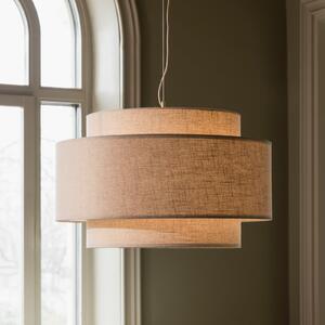 Globen Lighting Noah Bouclé viseća svjetiljka, Ø 70 cm, bež, prigušiva, Bež, Dnevni boravak/blagovaonica, Tkanina / tekstil