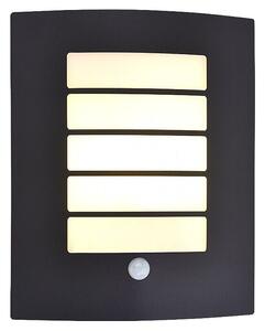 Lutec LED vanjska svjetiljka sa senzorom pokreta Slim (40 W, D x Š x V: 30,5 x 10 x 23,5 cm, Crna)