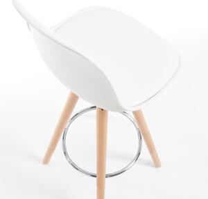 STAG barska stolica drvo i plastika, pu bijele boje