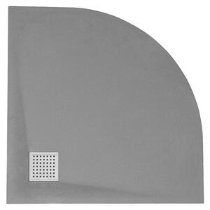 Sanotechnik Tuš kada (D x Š: 90 x 90 cm, Kompozitni materijal, Siva, Polukrug)