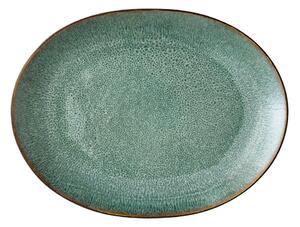 Zeleni zemljani tanjur za posluživanje Bitz Mensa, 30 x 22,5 cm