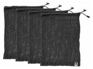 Set od 4 crne vrećice od recikliranog pamuka Ladelle Eco, 30x40 cm