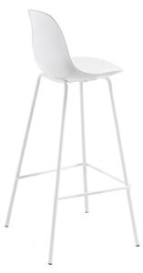 LYSNAS barska stolica metal i plastika, PU bijele boje