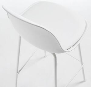 LYSNAS barska stolica metal i plastika, PU bijele boje