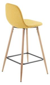 NILSONS barska stolica metal s efektom drveta, materijal boje senfa