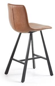 TRACS barska stolica brušeni metal, PU oksid smeđa