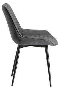 AFFAIRS Chair metal crne boje PU graphite