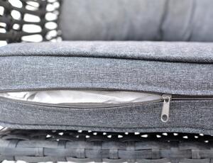 Siva vrtna lounge garnitura od umjetnog ratana za 5 Ohio - Rojaplast