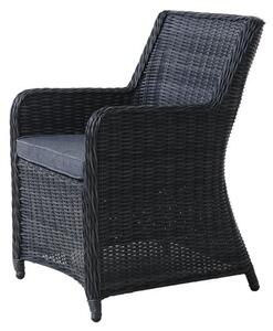 Tamno siva vrtna stolica od umjetnog ratana Austin/San José - Rojaplast