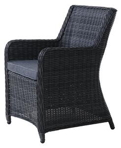 Tamno siva vrtna stolica od umjetnog ratana Austin/San José - Rojaplast