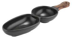 Crna porculanska zdjela za posluživanje Ladelle Essentials