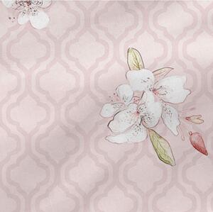 Ružičasta pamučna plahta Happy Friday Basic Chinoiserie, 180 x 200 cm