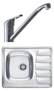 ALVEUS SETA265 - Kuhinjski sudoper ZOOM+slavina za sudoper RIVIERA 14,8 cm satin/krom