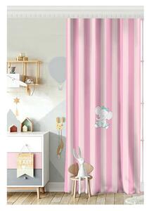 Ružičasta zavjesa s primjesom pamuka Minimalist Home World, 140 x 260 cm