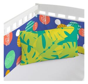 Pamučna ogradica za krevetić Moshi Moshi Geo Jungle, 210 x 40 cm