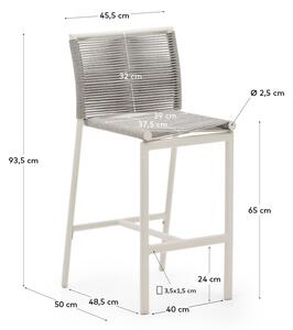 Bijela metalna vrtna barska stolica Culip – Kave Home