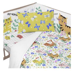 Pamučna ogradica za krevetić Moshi Moshi Meow, 210 x 40 cm