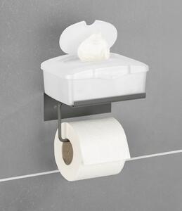 Antracitno sivi metalni samoljepljiv/s policom držač toaletnog papira Desulo – Wenko