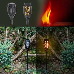 Set 4 solarne vrtne lampe u obliku baklji