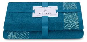 Tamno plavi pamučni set ručnika 2 kom od frotira Bellis – AmeliaHome