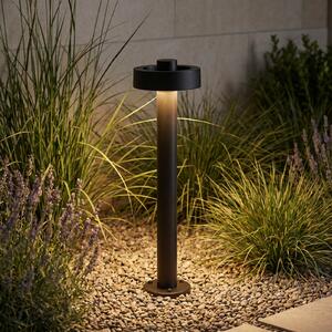 Lucande Nirella LED stazna svjetiljka, 60 cm, crna, CCT, IP65, Crno, Metal