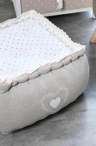 Svijetlo sivi jastuk za sjedenje na podu BERENICE 40x40 cm