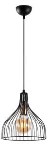 Crna viseća svjetiljka s metalnim sjenilom ø 25 cm Cafu – Opviq lights