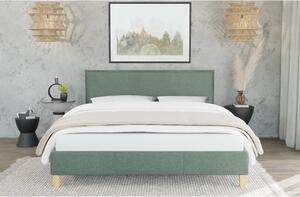Zeleni tapecirani krevet s podnicom 90x200 cm Tina – Ropez