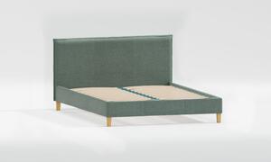 Zeleni tapecirani bračni krevet s podnicom 140x200 cm Tina – Ropez