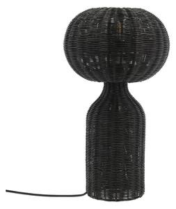 Crna stolna lampa sa sjenilom od ratana (visina 43 cm) Werna – Villa Collection