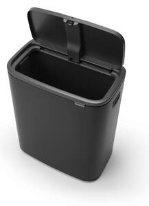Mat crna željezna kanta za smeće na dodir 60 l Bo Touch Bin – Brabantia