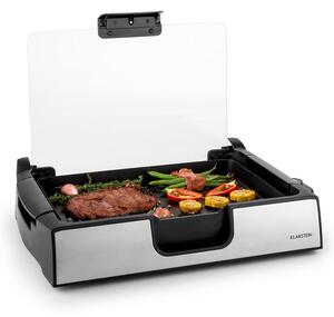 Klarstein Showmaster, 1500 W, 250 ° C, stolni roštilj, stakleni poklopac