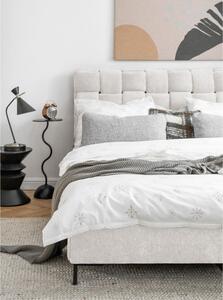 Krem tapecirani bračni krevet s podnicom 160x200 cm Eve – Miuform