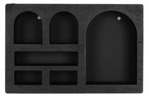 Crna polica s više razina 35 cm Cry – Kalune Design
