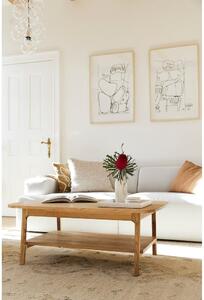 Stolić za kavu od punog hrasta u prirodnoj boji 60x100 cm Twig – The Beds