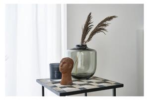Siva staklena vaza (visina 21 cm) Daun – Villa Collection