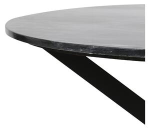 Crni okrugli blagovaonski stol s pločom stola u mramornom dekoru ø 120 cm Tomochi – Light & Living