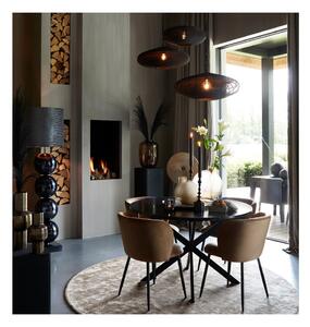 Crni okrugli blagovaonski stol s pločom stola u mramornom dekoru ø 120 cm Tomochi – Light & Living