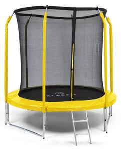 KLARFIT Jumpstarter, trampolin, 2,5 m Ø, mreža, max 120 kg, površina za skakanje 195 cm Ø