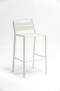 Bijele metalne vrtne barske stolice u setu 2 kom Spring – Ezeis
