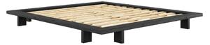 Crni bračni krevet od borovine s letvicom 180x200 cm Japan - Karup Design