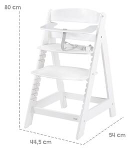 Bijela dječja blagovaonska stolica Luxe – Roba