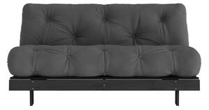 Tamno siva sklopiva sofa 160 cm Roots Black Night – Karup Design