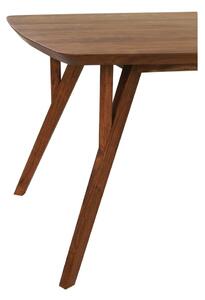 Smeđi blagovaonski stol s pločom stola od bagrema 100x200 cm Quenza – Light & Living